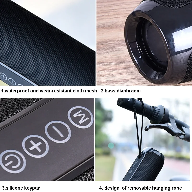 Bluetooth Колонка TG117 портативная музыкальная HIFI колонка с сабвуфером для компьютера