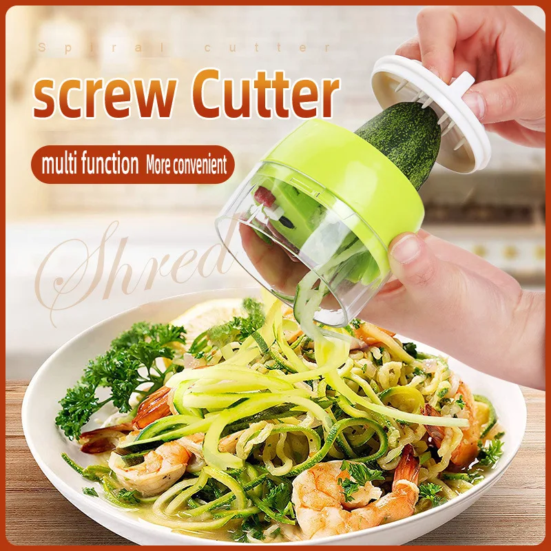 

Carrot Cucumber Grater Spiral Blade Cutter Vegetable Fruit Spiral Slicer Salad Tool Zucchini Noodle Spaghetti Maker