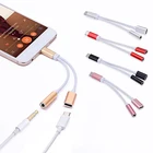 2 в 1 USB C Type-C на 3,5 мм AUX разъем для наушников зарядный кабель адаптер сплиттер для Samsung S20 Ultra Note 20 10 Plus S21