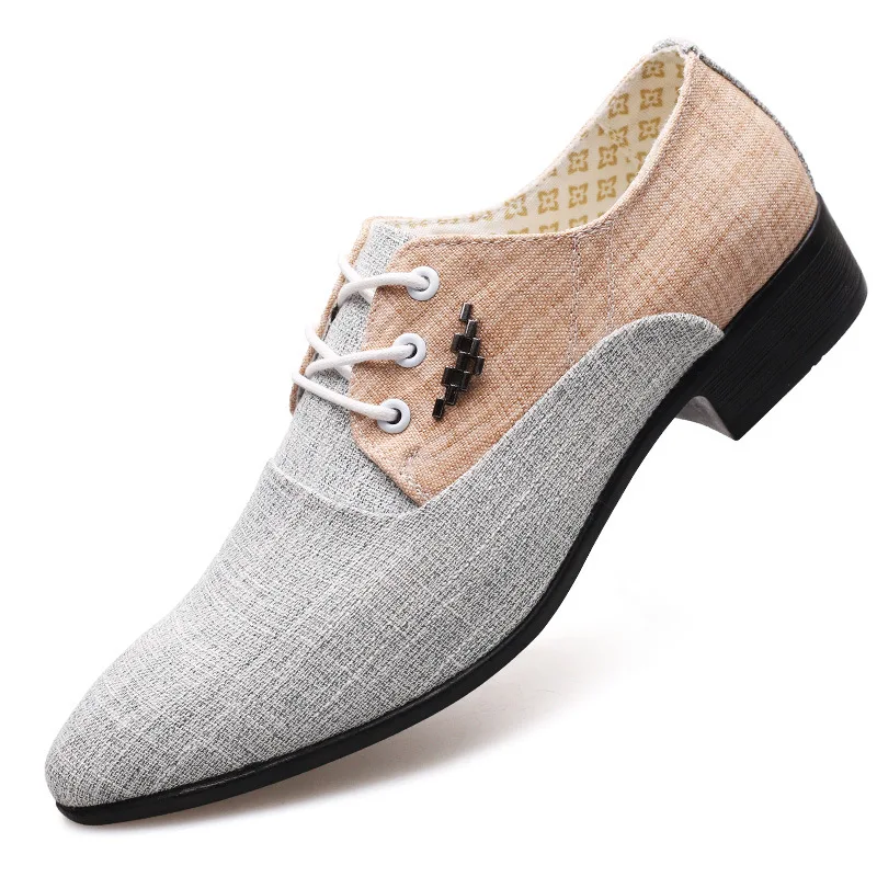 Brand classic oxford shoes for men breather canvas shoes men formal wedding men dress shoes herren schuhe sepatu Fad new