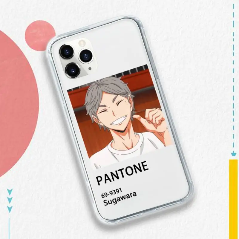 

haikyuu volleyball team pantone Phone Case Transparent soft For iphone 5 5s 5c se 6 6s 7 8 11 12 plus mini x xs xr pro max