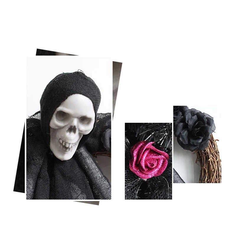 Decoraci&oacute;n colgante para puerta de fantasma de Halloween, guirnalda de fiesta de terror, adornos para el hogar, accesorios de decoraci&oacute;n colgante puerta, env&iacute;o directo-4