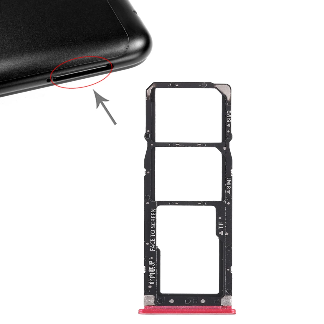 Лоток для SIM-карты Xiaomi Redmi 6 Pro слот карт Micro SD Запасная часть | Мобильные телефоны и