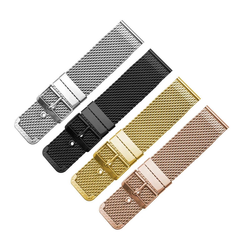 

Milanese Thickening Watch band 20/22mm strap for huawei gt 2 For Samsung galaxy 42/46mm huami amazfit GTR Bip40/44mm Gear S2/3