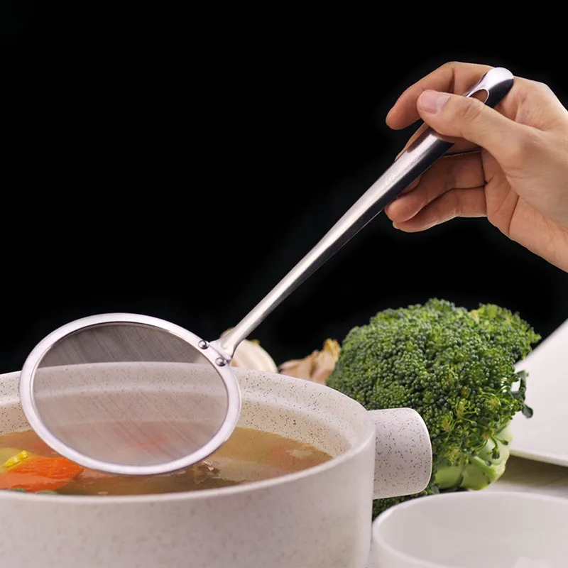 S/M/L Размер тонкой сетчатой проволоки масляный фильтр половник дуршлаг сито для