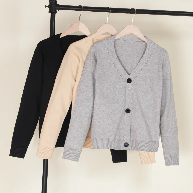 

Women's Knitted Cardigan 2021 Spring and Autumn New Gentle and Stylish Thin Base Sweater Short Long Sleeve Outer Wear Blouse