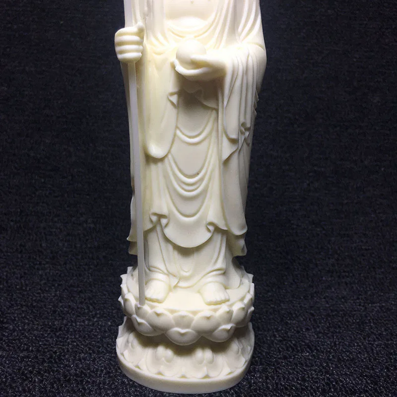 Белая скульптура кситигарбха Будды орнамент из смолы резная фигурка для дома