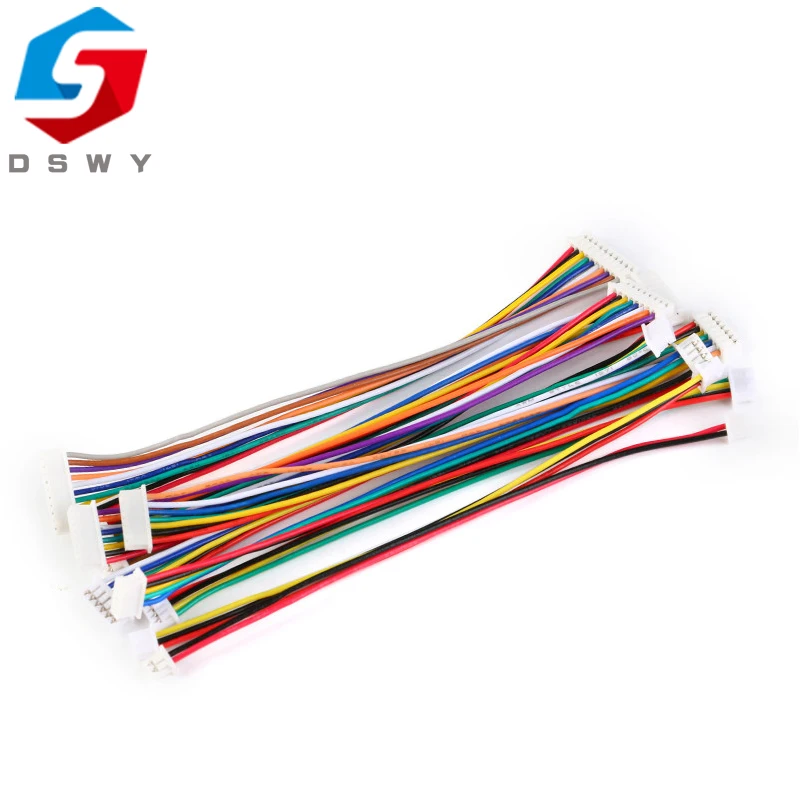 10PCS SH 1.0MM/ZH 1.5MM/JST 1.25MM/PH 2.0MM/XH 2.54MM female plug connector with wire 2/3/4/5/6/7/8/9/10/12P Pin |
