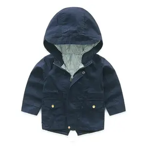 Демисезонные куртки для мальчиков, однотонное Детское пальто, детская толстовка, верхняя одежда для малышей, ветровка, пончо для малышей