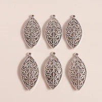 30pcs 2613mm antique silver color leaf charms for pendants necklaces earrings diy jewelry making accessories handmade craft