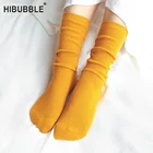 Хлопковые носки для женщин; сезон осень-зима; длинные носки разных цветов; мягкие женские носки; Calcetines; забавные носки; милые носки; Новинка