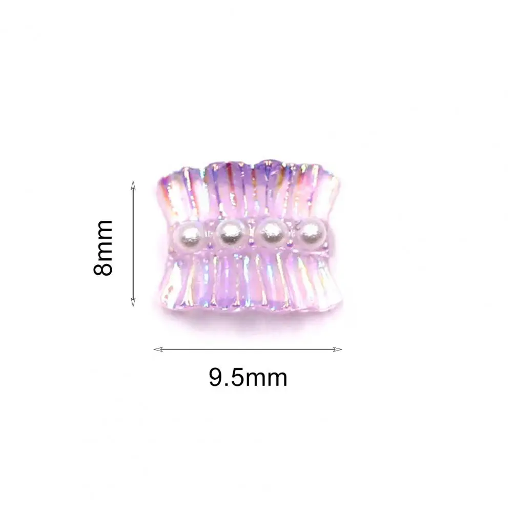 

3Pcs 3D Sticker Natural Effect Elegant Resin Pearl Skirt Nail Art Tips for Girl