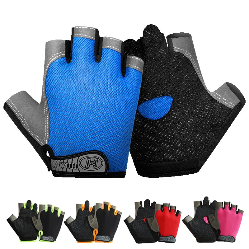 

Unisex Anti Slip Breathable Half Finger Gloves Men Women Half Finger Gloves Breathable Hiking Cycling Bicycle Gloves Bike Gloves