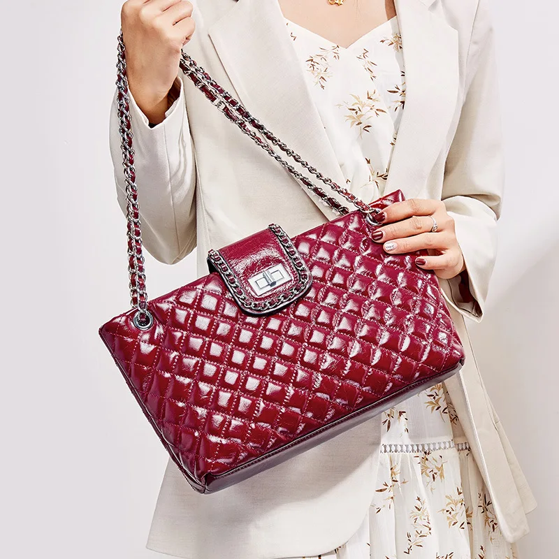 

Дамская сумочка 2021, новая модная подходящая ко всему сумка на одно плечо с ромбовидной сеткой, дизайнерские дамские сумочки, женская сумка