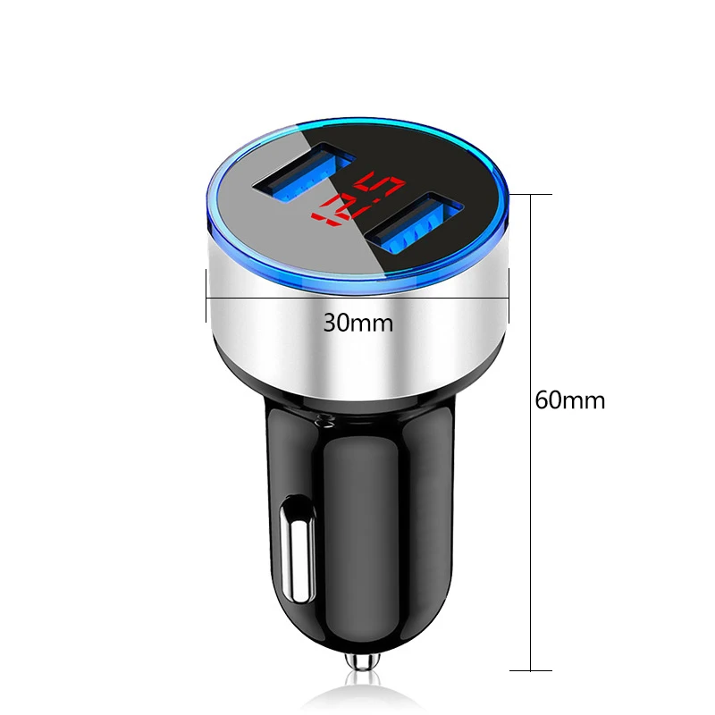 Автомобильное зарядное устройство DSMOTEK 3.1A светодиодный дисплей двойной USB