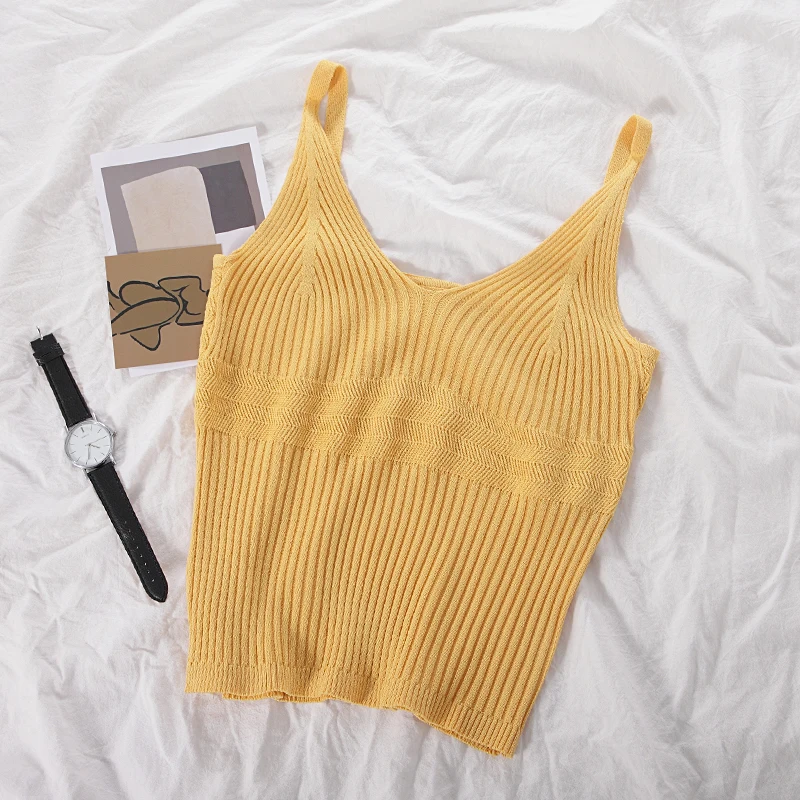 Топ женский трикотажный в рубчик без рукавов карамельных цветов | Женская одежда