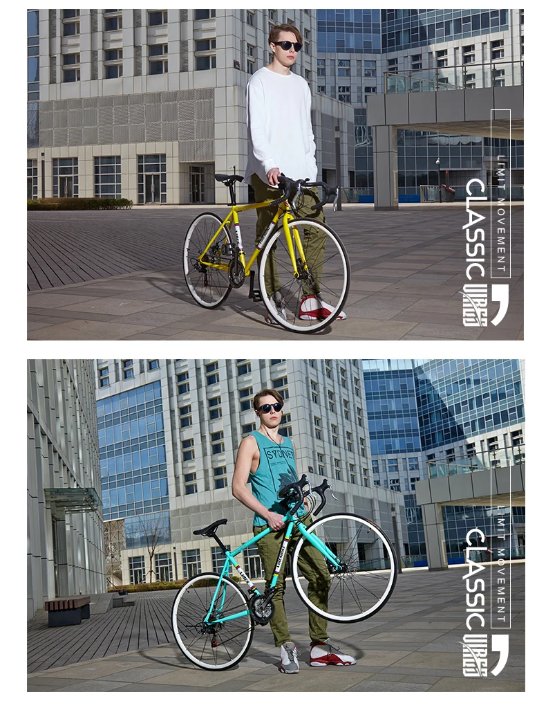 Карбоновый стальной каркас 700CC Break Wind Road Bike 21/27 скорость двойной велосипед с дисковым тормозом Спорт на открытом воздухе Велоспорт Гонки bicicleta