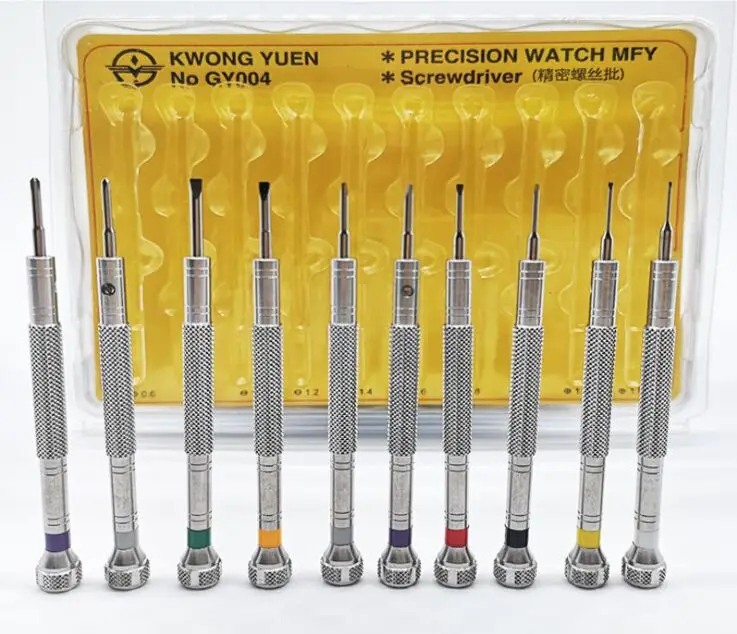 Набор из 10 отверток для часов высококачественной нержавеющей стали ремонта 0 6 ~ 2