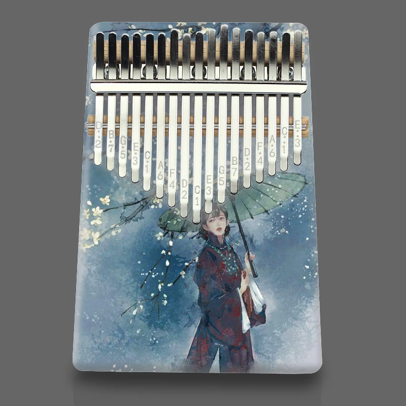 17-клавишное пианино Kalimba с большим пальцем высококачественный Хрустальный