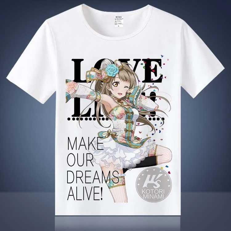 Lovelive Sunshine Косплей Футболка японское аниме Love Live Нико Ядзава Маки нишикино летняя