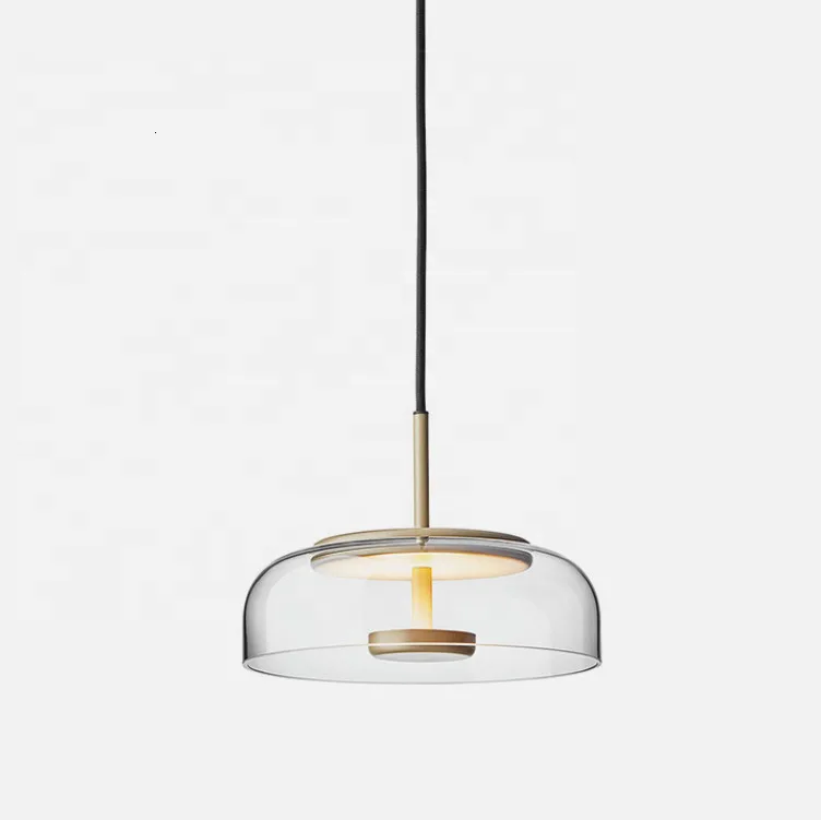 Новая роскошная металлическая стеклянная Светодиодная лампа 12 Вт подвесная