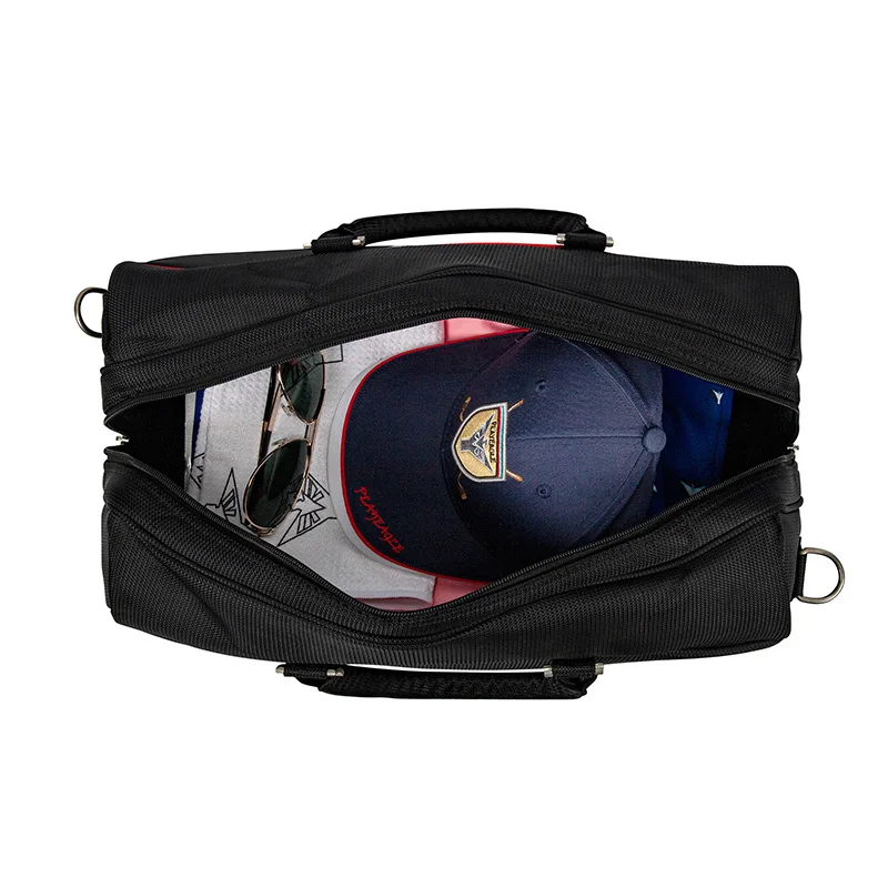Golf Boston Bag Large Capacity Nylon Men Women Travel Clothing Bag with Separate Golf Shoes Bag Embroidery Logo