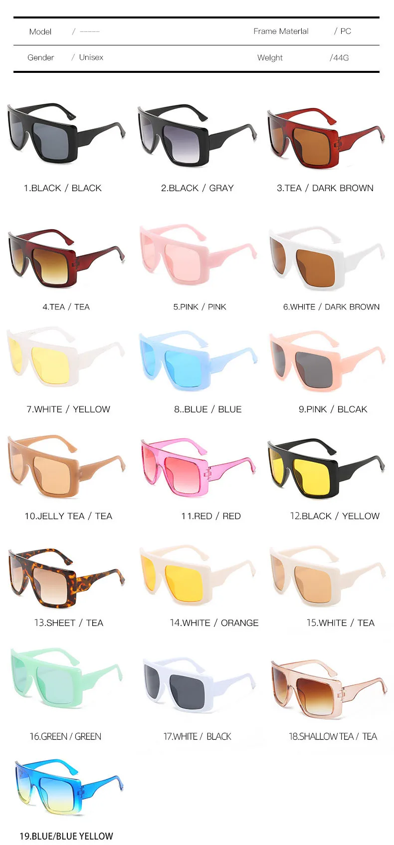

Oversized Shield Square Sunglasses For Women Big Sun Glasses Eyewear Female Cool Black Blue Shades Oculos Lunette De Soleil