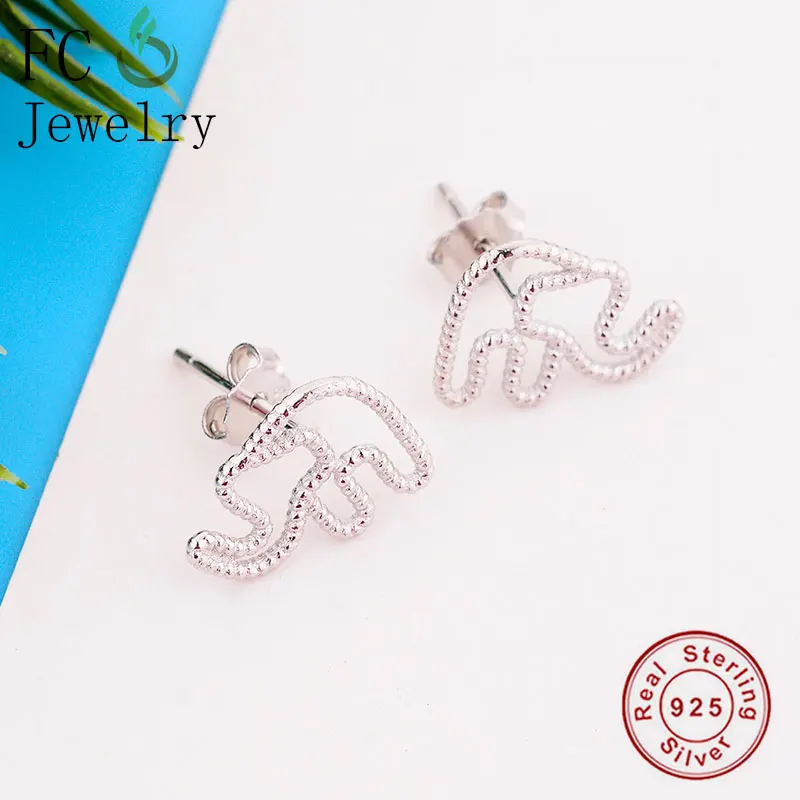 Женские серьги из серебра 100% пробы с полыми животными | Украшения и аксессуары