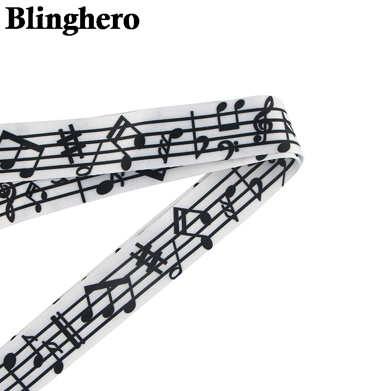 CA1357 музыкальные нотки ремешок брелок с застежкой для ключей значки бирка ID