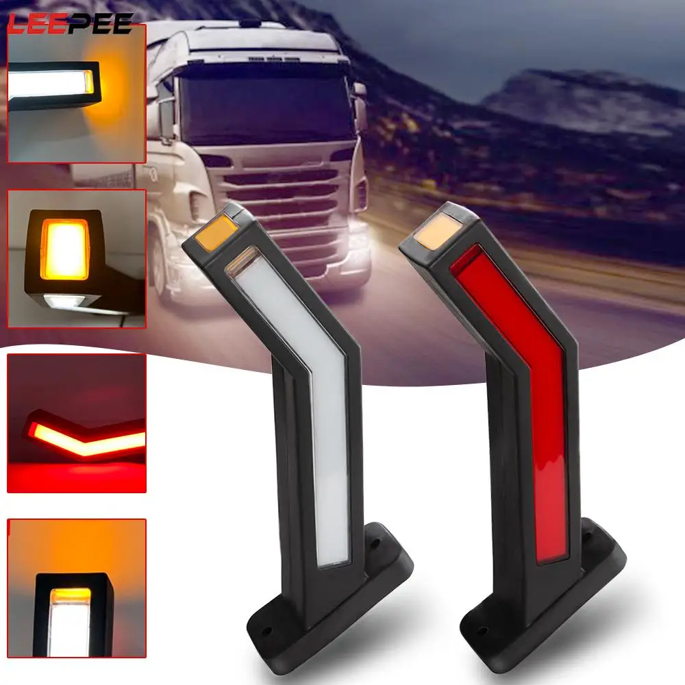 

LED Side Marker Light 12-24V Warning Tail Light For Auto Trailer Truck Lorry Lamps Dynamic Trailer Lights 2PCS 33 LEDS