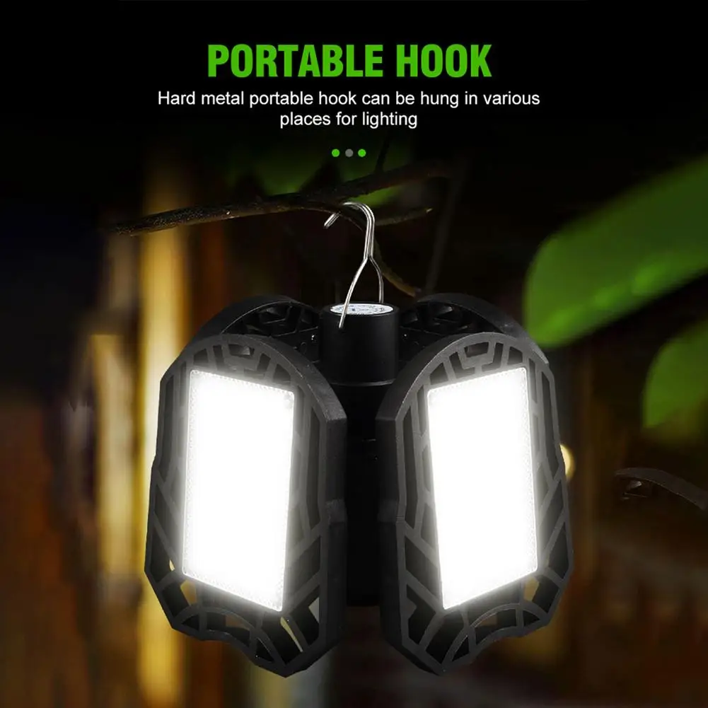 

78LED/104LED New Solar Rechargeable Garage Light Foldable Bulb Light Multifunctional Emergency Light Solar Garden Light