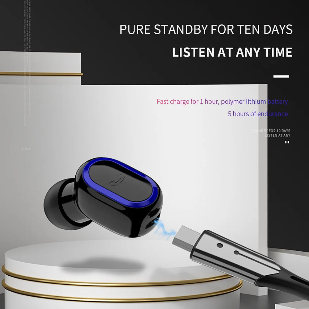 Erilles Мини bluetooth наушники беспроводные невидимые гарнитура на одно ухо In ear