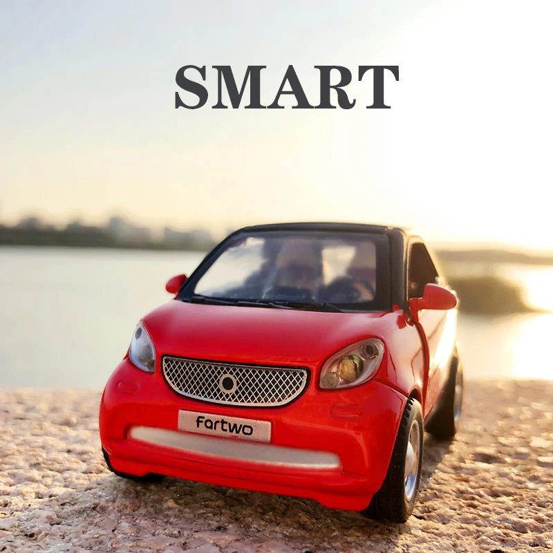 Бесплатная доставка Smart Fortwo игрушечные машинки литая модель машинки-игрушки для