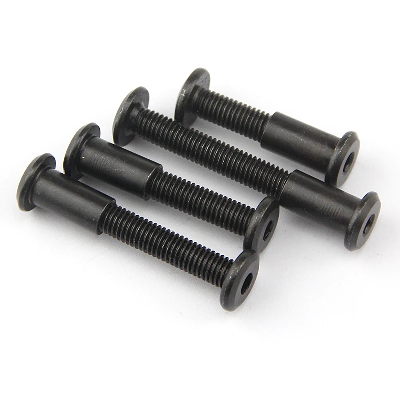 black color M6x12 - 80mm Furniture locking Bolt nut plate fastener screw particle board longer panel | Обустройство дома