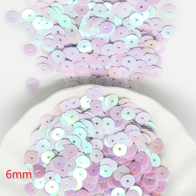

3-6mm Multi Size Flat Round Loose Sequins For Craft PVC Matte&Cream Sequin Paillettes Sewing Wedding Dress Accessories