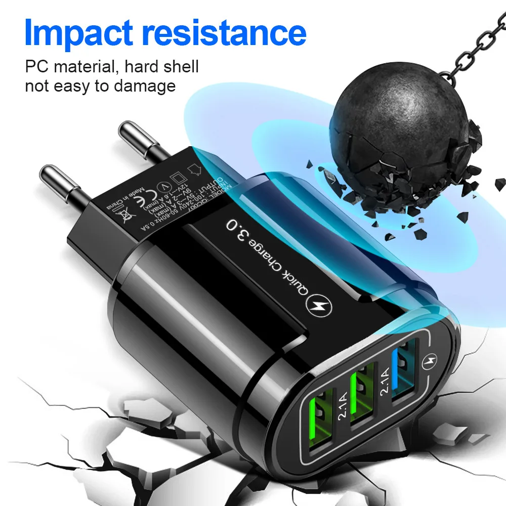 Marjay 3 портовое быстрое зарядное устройство USB штепсельная вилка стандарта ЕС и
