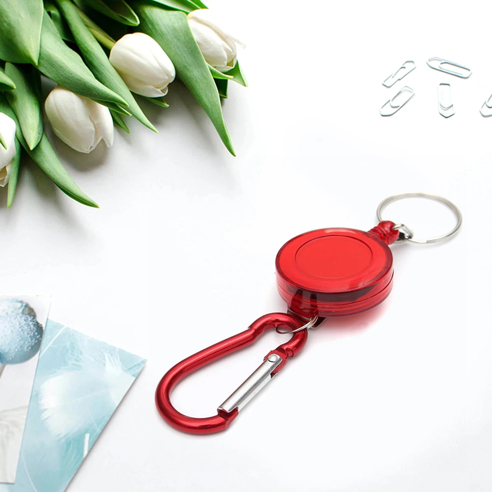 Металлический выдвижной брелок для ключей с защитой от кражи пряжка