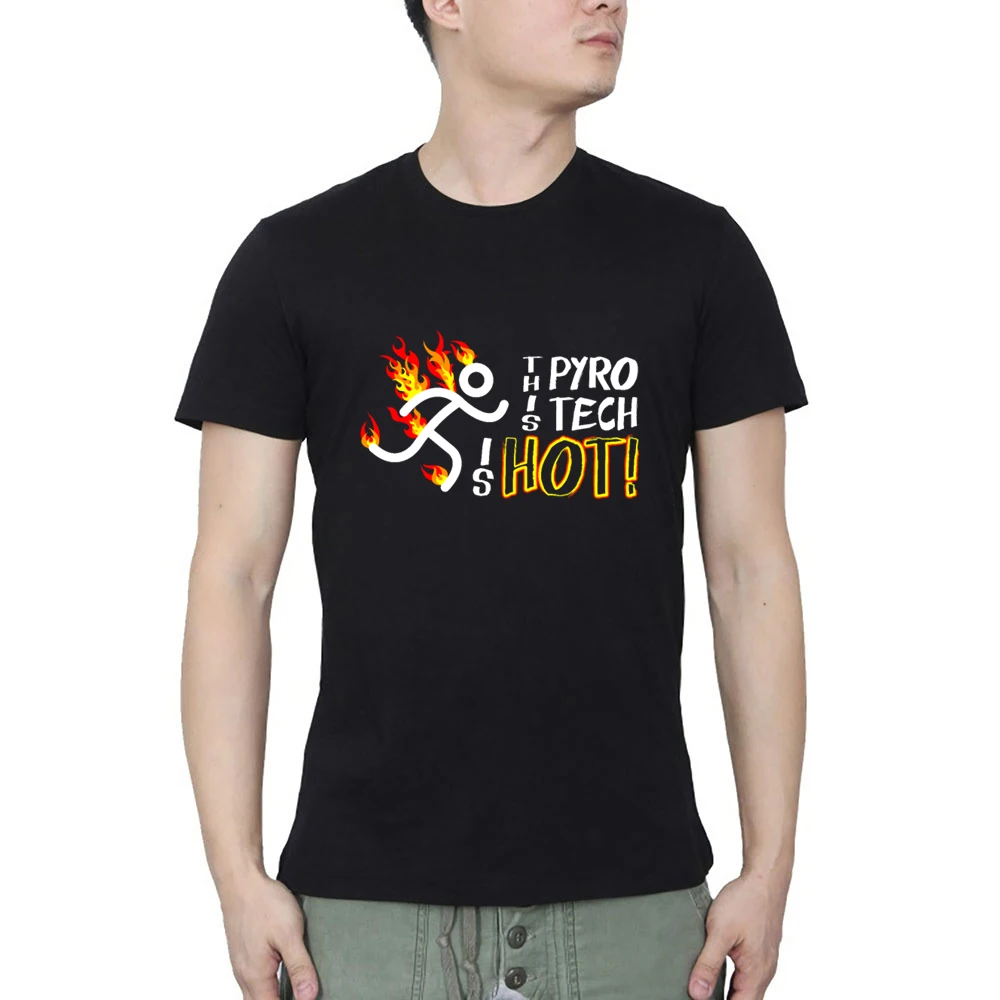 

pyrotechnician funny fireworks gift hot pyro tech men's t-shirts fashion t-shirts for men Free Shipping Sale