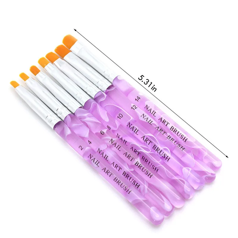 

7pcs/batch Nail Polish Brush Pen Nail Polish Brush UV Gel Nail Polish Brush Set Decorative Nail Polish Nail Art Painting Tool