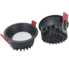 2021 антикоррозийный светодиодный светильник, антибликовый светодиодный встраиваемый потолочный светильник с регулируемой яркостью, черный, белый светодиодный светильник для спальни