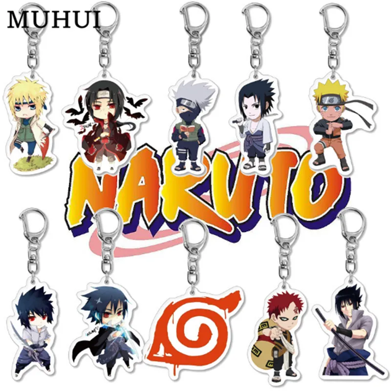 

Free shipping 14 Styles Anime Acrylic Keychain Kakashi Shikamaru Keyring Key Chain Gift Jewelry