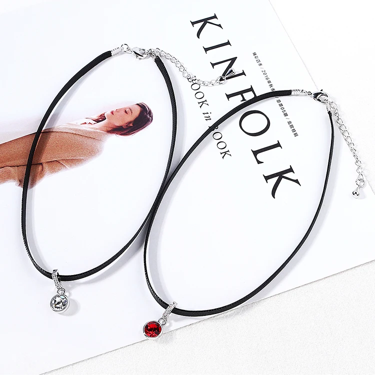 BeBella шикарное ожерелье черный ремень чокер, колье с кристаллами от Swarovski для женщин девушек модные украшения Рождественский подарок