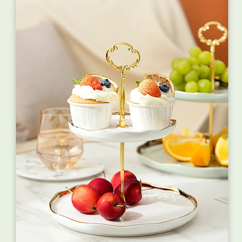 Европейский стиль подставка для торта Свадебная вечеринка трехслойный