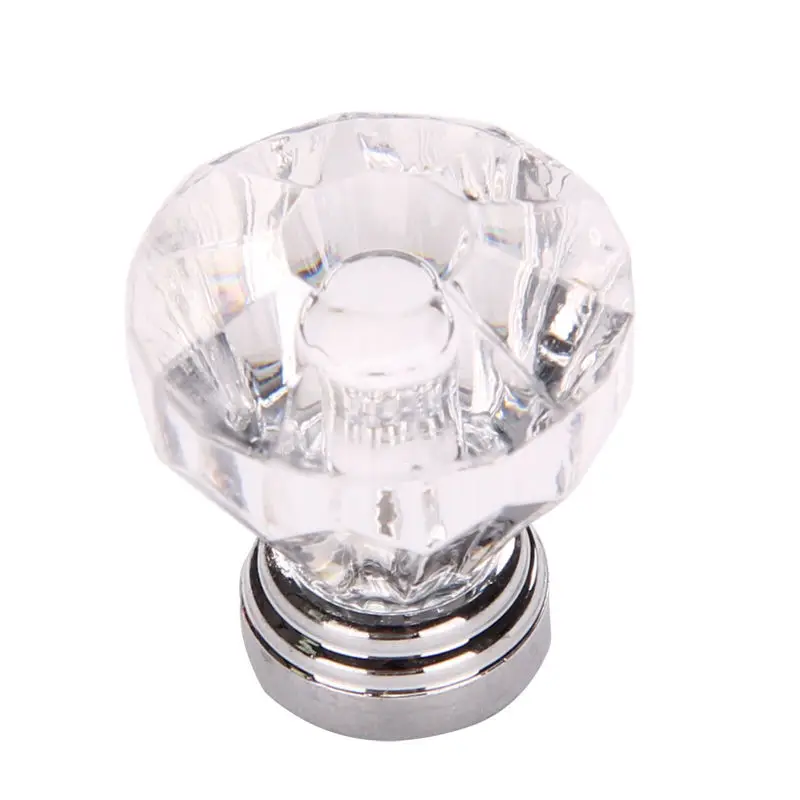 25 / 30mm Diamond Shape Design Glass Knobs Cupboard Drawer Pull Out Kitchen Cabinet Door Door Handle Door Pull Handle