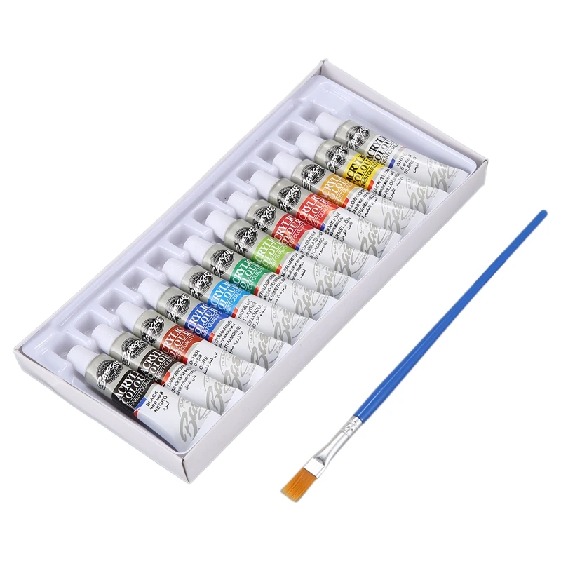 6 мл 12 видов цветов профессиональный набор акриловых красок ручная роспись