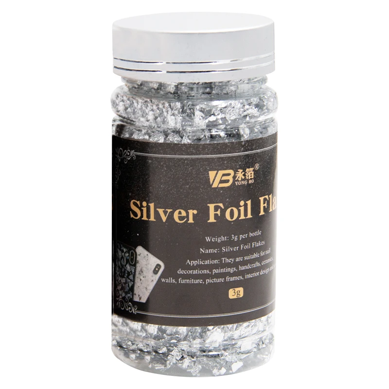 Серебряные хлопья в форме листьев для украшения ногтей художественное ремесло