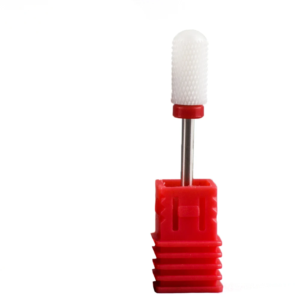 Feecy 8T Red F Фрезерный резак для маникюрных инструментов, красочный керамический сверло для ногтей, Электрический вращающийся инструмент для педикюра, маникюрный станок, аксессуары - Цвет: Feecy 8T Red F