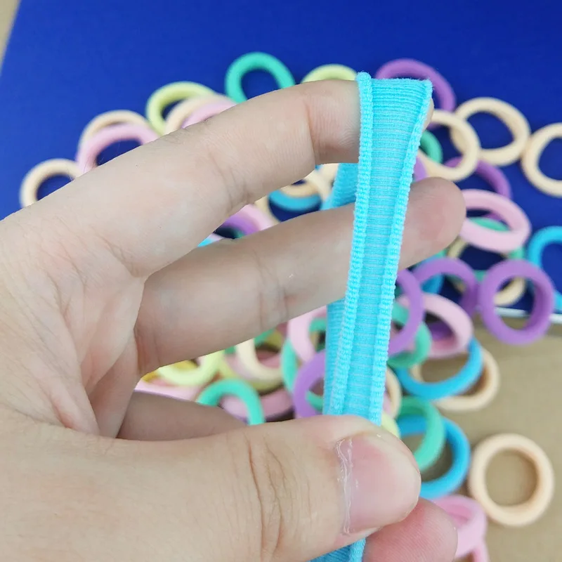 Резинки для волос девочек 100 шт. черные белые аксессуары 2020 резинки резинка