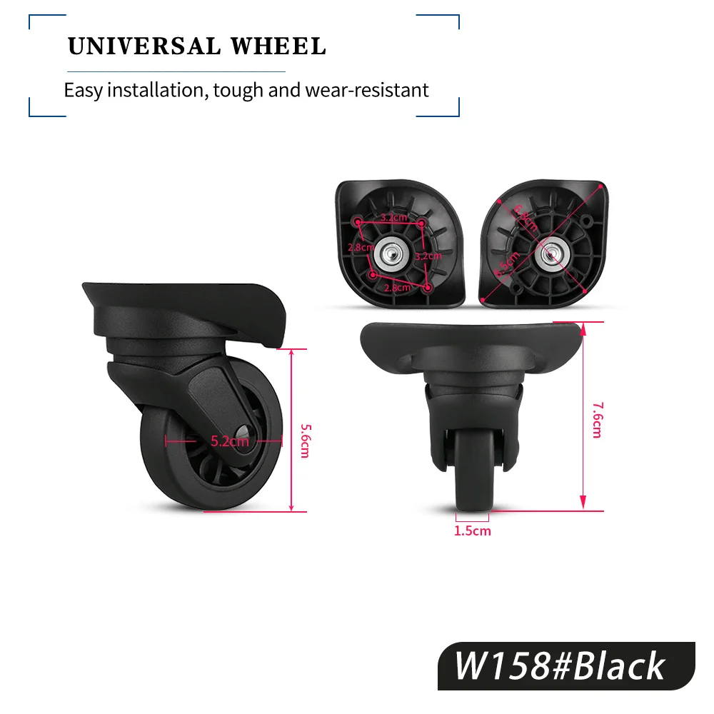 HANLUOKE Samsanite Trolley case travel case bag mute wheel suitcase universal wheel accessories pulley wheels maintenance