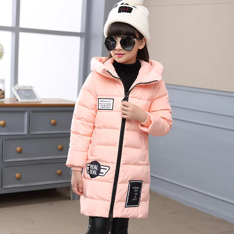 

Child jacket Girl Jackets for girls winter coat 2018 fashion children clothing Kids Hooded Coat Thicken cotton-padded jacket